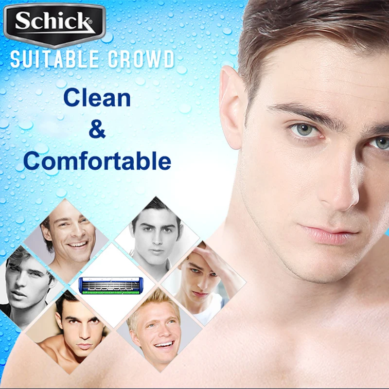 Оригинальная удобная мужская бритва Schick Quattro 4 Titanium (1 бритвенный держатель + 1