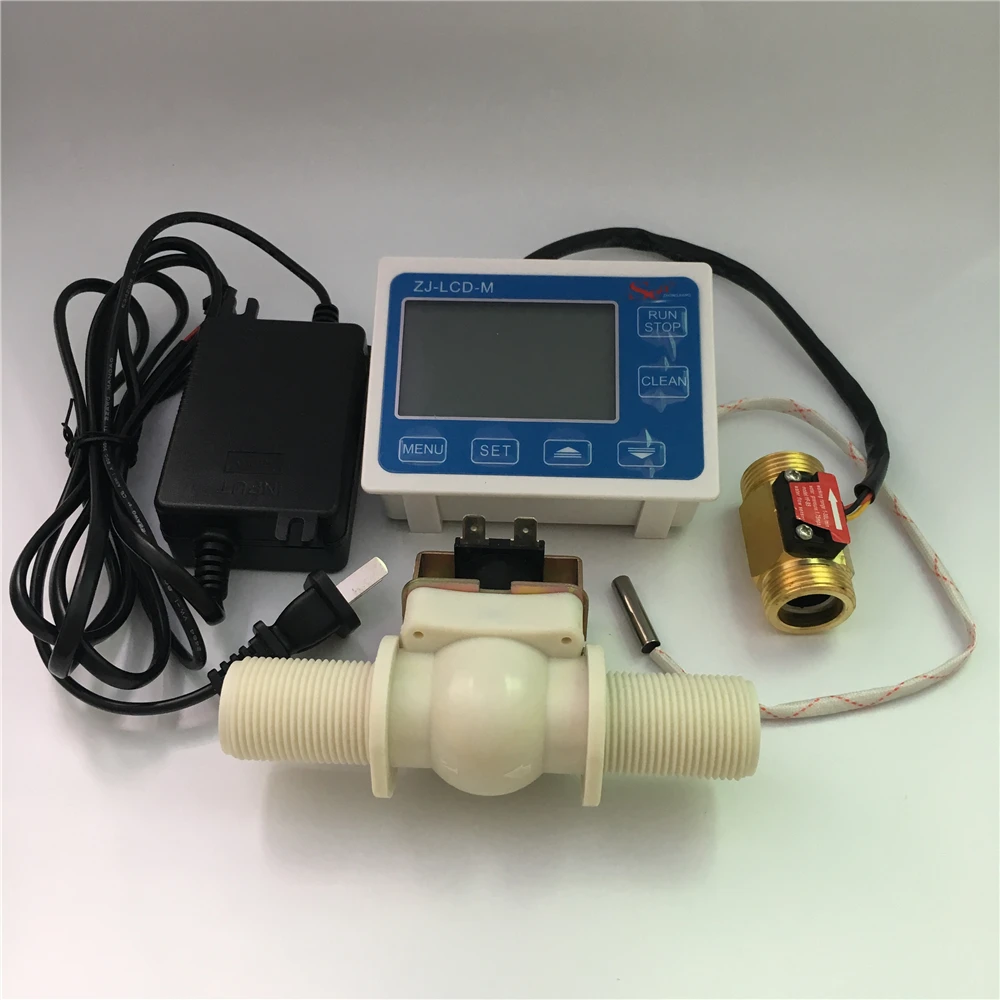 

ZJ-LCD-M flow meter controller with 3/4" valve +flow sensor 3/4
