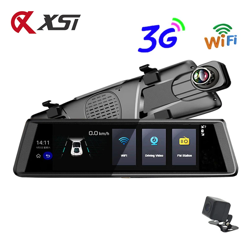 Автомобильный видеорегистратор XST 10 дюймов Android 5 0 3G сенсорное зеркало заднего