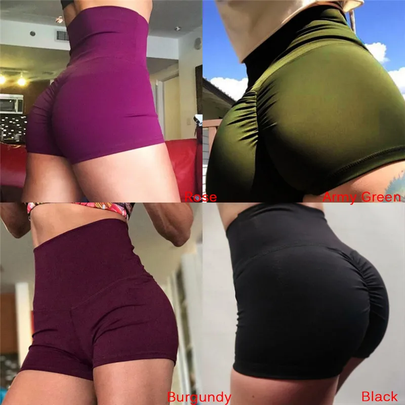 Women Yoga Shorts Sexy Push Up High Waist Sport Shorts Women's Sport Running Gym Workout Legging Fitness Shorts