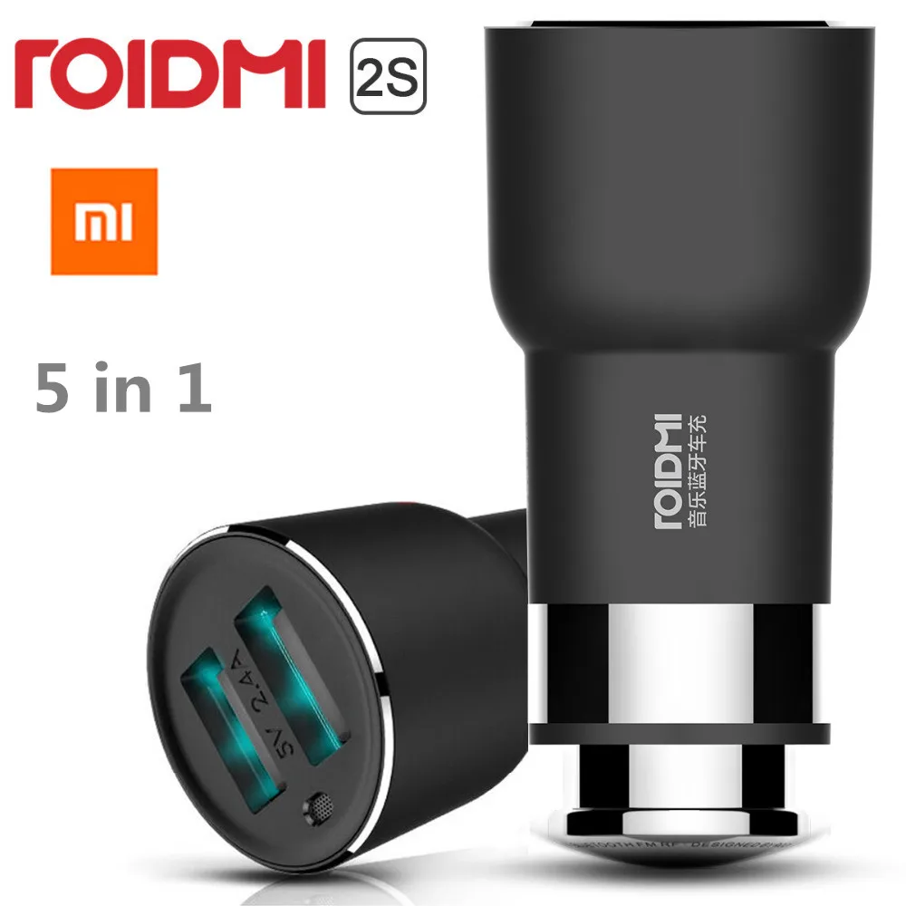 2017 New Original Xiaomi Roidmi 2S With Speaker Bluetooth Handfree USB Car Charger Music Player FM