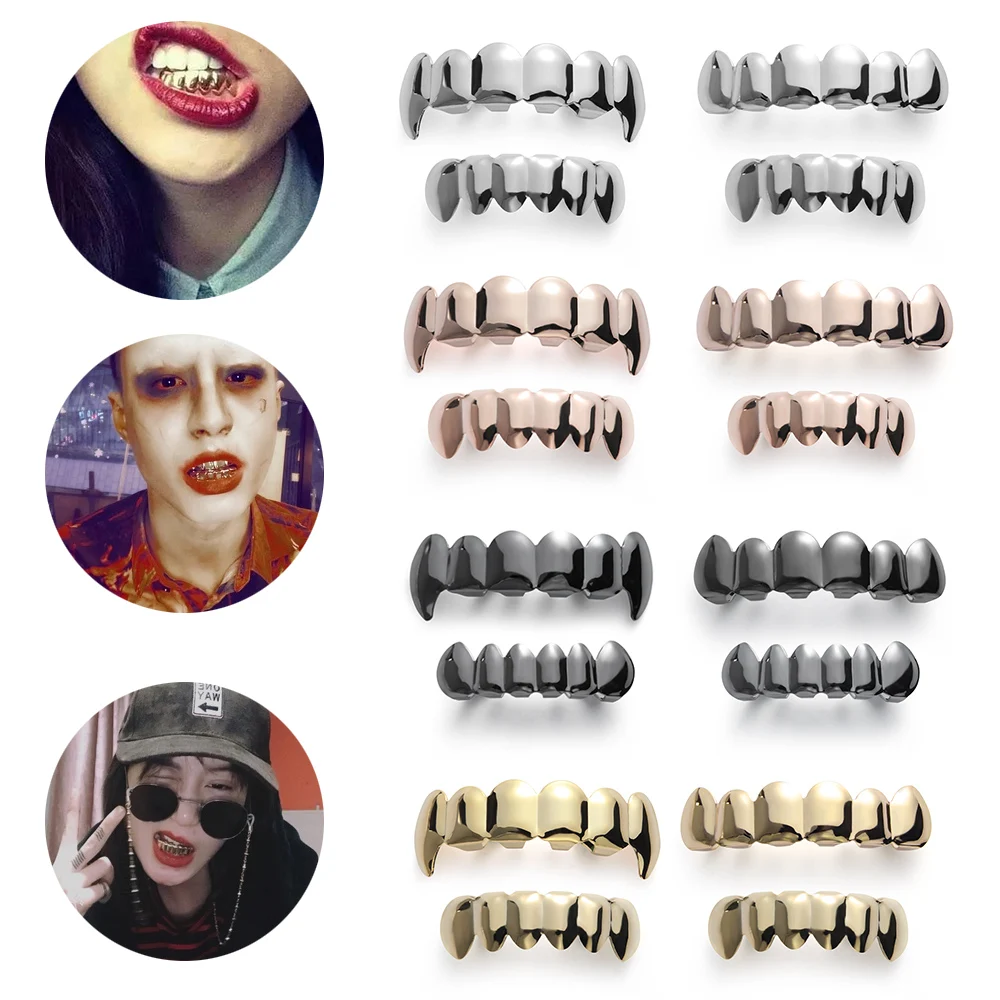 

1PC Mold Teeth Grillz Kit Vampire Fang Hip Hop Tooth Cap Top & Bottom Tools Grill Mouth Grills Body Jewelry Accessories