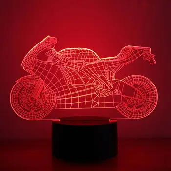 

Colorful 3D Night Light Motorcycle Night Light Eye Care LED Light Bedside Night Lamp Home Decoration Birthday Gift