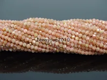 Grade AAA Brilliant Cut Shining Natural AA Rhodonite Gems Stones 2mm Faceted Round Beads 15″ Jewelry Making 2 Strands/Pack
