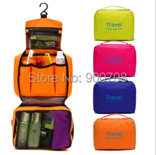 

Free shipping 200pcs/lot Women portable Travel Bags Zipper Solid Travel Check cosmetic bag