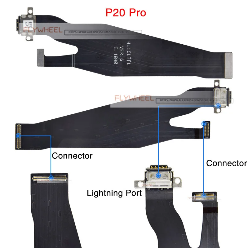 5 шт./Партия новое зарядное устройство зарядный порт док-станция USB разъем гибкий кабель с микрофоном для HuaWei P20 P30 Lite P20 Pro - Цвет: For P20 Pro