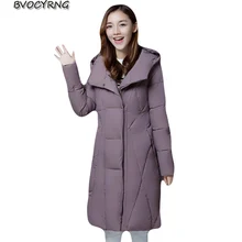 New Women Jacket Long Down Cotton Winter Outerwear Hoody High-end Thick Warm Parka Fashion Big Yards Leisure Female Coat A0030