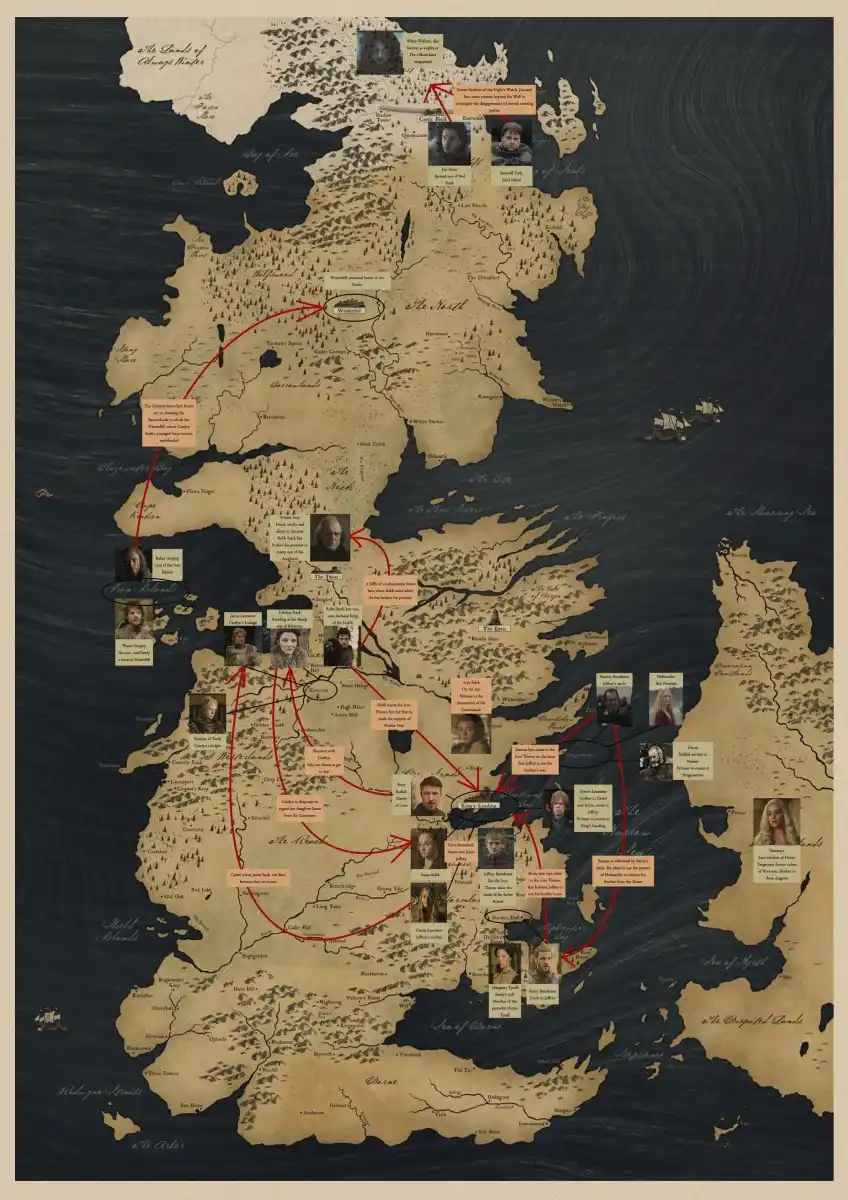 Westeros Map Interactive Game Of Thrones Map With Spoilers