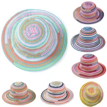 Новая мода для женщин Рыбалка шляпа полосатый принт складной Рыбацкая шляпа взрослых солнцезащитный крем на открытом воздухе пляж кепки