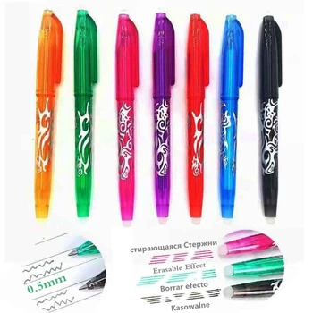 

1pcs Or 3pcs Erasable pen Refill Rod Erasable Ballpoint Pen Handles Color Ink 0.5mm Bullet Nib Pen for School Office Stationery