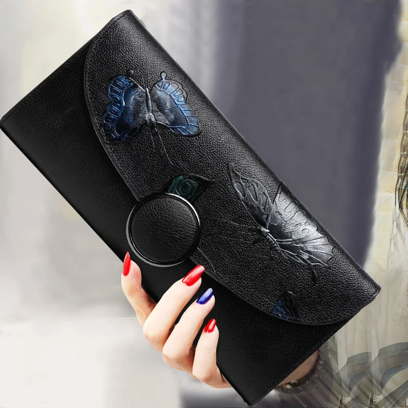 

2017 New Elegant Serpentine Genuine Leather Woman Clutches Evening Bag Long Chain Shoulder Bag Handbag Clutch Wallet Lady Purse
