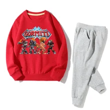 Комплект одежды из 2 предметов, Детские комплекты одежды Gormiti пальто с длинными рукавами для маленьких мальчиков и девочек+ штаны, костюмы От 1 до 13 лет для больших детей, спортивные костюмы JZ023