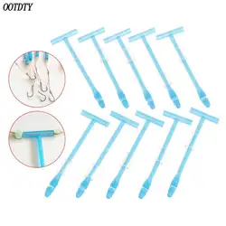 OOTDTY 10 Pcs/Set Fishing Hook Hanger Anti Winding Entangle Balance Plastic Holder T Shape Platform Branch Tackle Accessories OOTDTY 10 Pcs/Set Fishing Hook Hanger Anti Winding Entangle Balance Plastic Holder T Shape Platform Branch Tackle Accessories