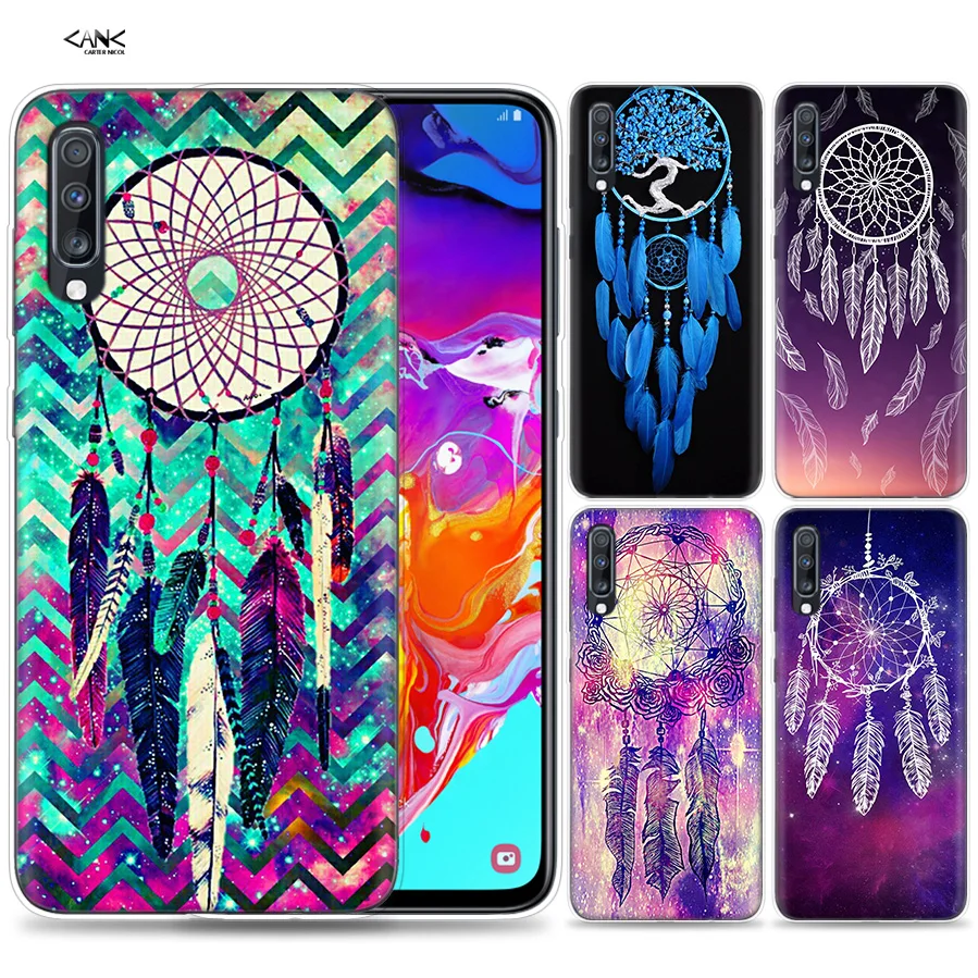 

Bags Case for Samsung Galaxy Mobile Phone A50 A70 A30 A20 J4 J6 J8 A6 A8 M30 A7 Plus 2018 Note 8 9 Dream Catcher Rubber Coque J6