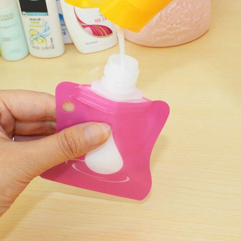 

1 Pc Travel Folding Dispensing Bag Portable Fruits Cosmetic Shampoo Container Bag Travel Accessories Bag