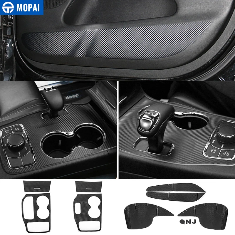 

MOPAI ABS Car Interior Door Anti Kick Gear Shift Panel Cup Holder Trim Sticker For Jeep Grand Cherokee 2011 Up Car Styling