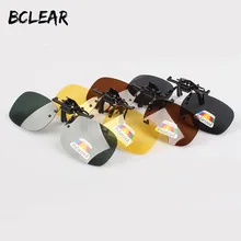 BCLEAR, поляризованные линзы, откидные, на застежке, солнцезащитные очки для вождения, очки ночного видения для мужчин и женщин, высокое качество, поляризационная линза