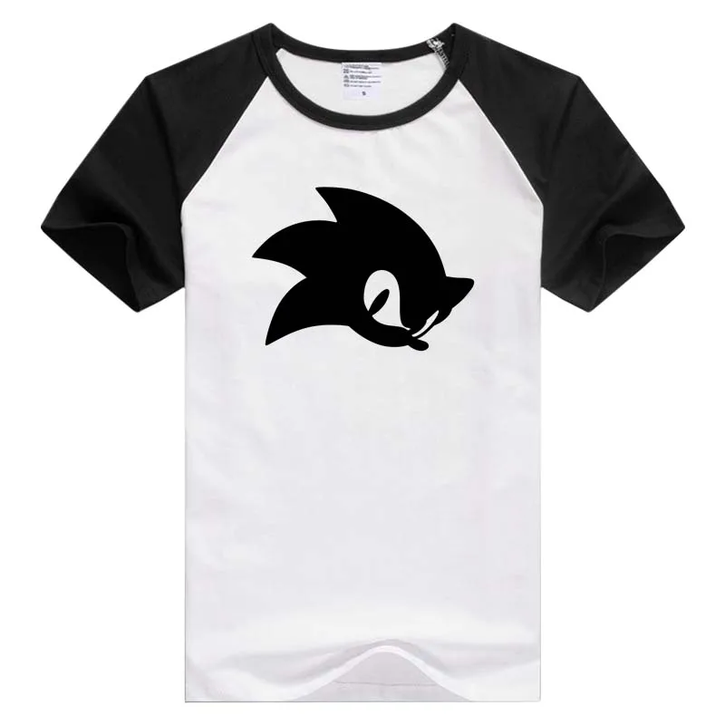 

FOR Games Sonic the Hedgehog short sleeve Big black picture painting Men Women T-shirt Tshirt GA470