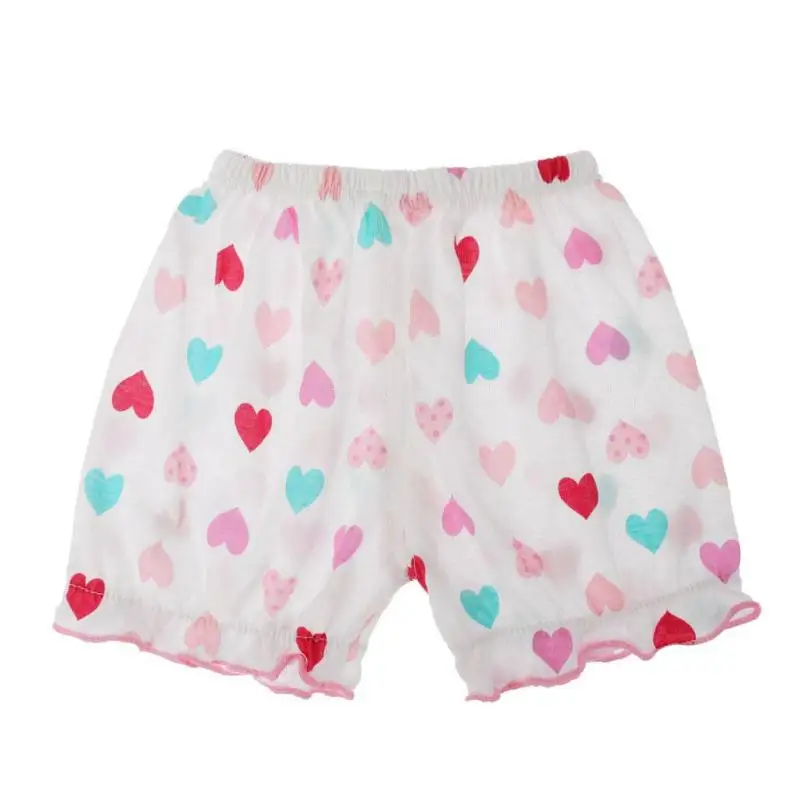 Летние шорты для маленьких девочек с эластичной резинкой на талии; мягкие хлопковые шорты принцессы с цветочным принтом для маленьких девочек; одежда для детей - Цвет: Love