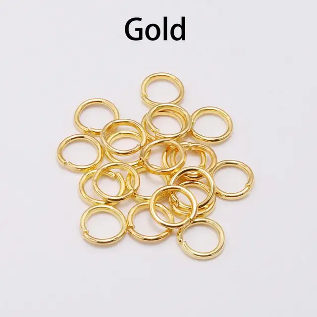 50-200pcs/lot 4 5 6 8 10 mm Jump Rings  Split Rings Connectors For Diy Jewelry Finding Making Accessories Wholesale Supplies Gold