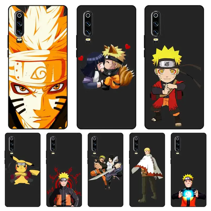 P129 Naruto Black Silicone Case Cover For Huawei P8 P9 P10 P20 P30 Lite Pro P Smart Plus 2017 2019 |