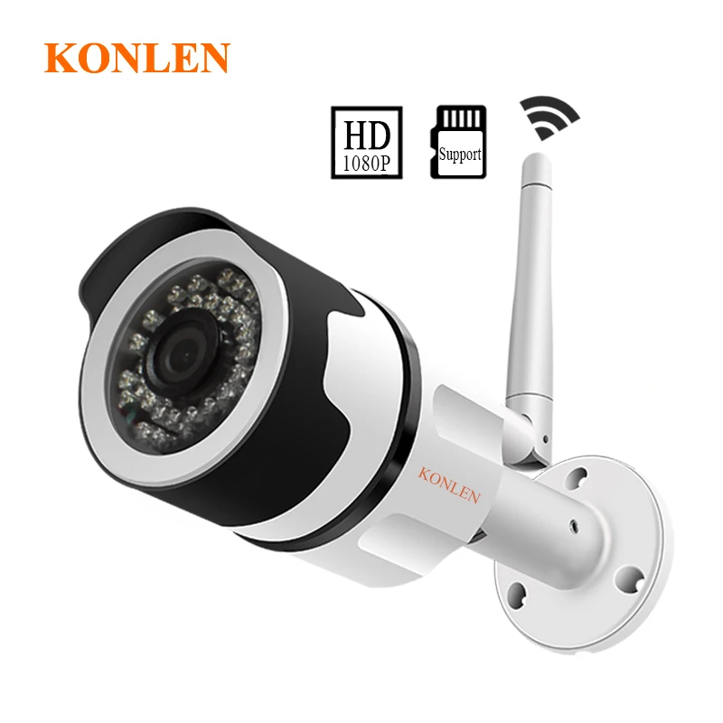 Full HD 2MP IP камера 1080P WIFI Наружная цилиндрическая Водонепроницаемая Micro SD карта 36 Led 4