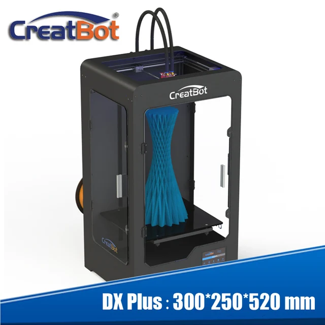 Cheap Large 3D Printer 300*250*520mm Metal Case Triple Nozzles/Three Extruders support 6 kind filament 3KG PLA Creatbot