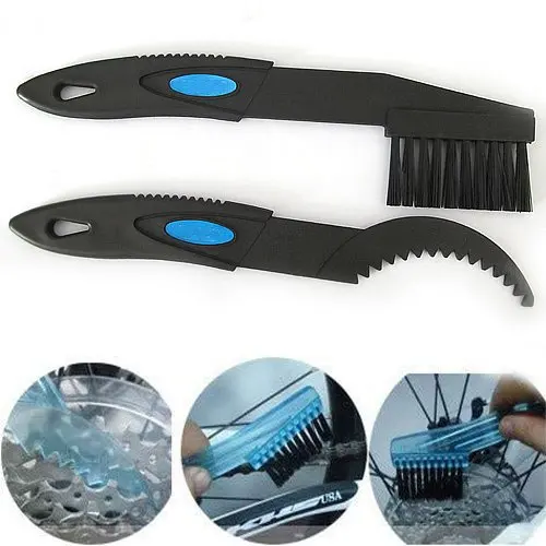 

Hot Sale 2 Plastic Bike Bicycle Chain Clean Brush Cleaning/Outdoor Bicycle Chain Cleaner Scrubber Tool Set