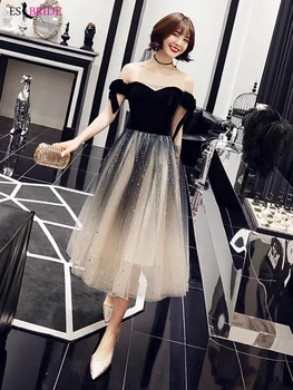 

Women Elegant Evening Dresses Sexy Formal Lace Boat-neck White Black Backless Party Asymmetric Evening Dresses Plus Size ES2393