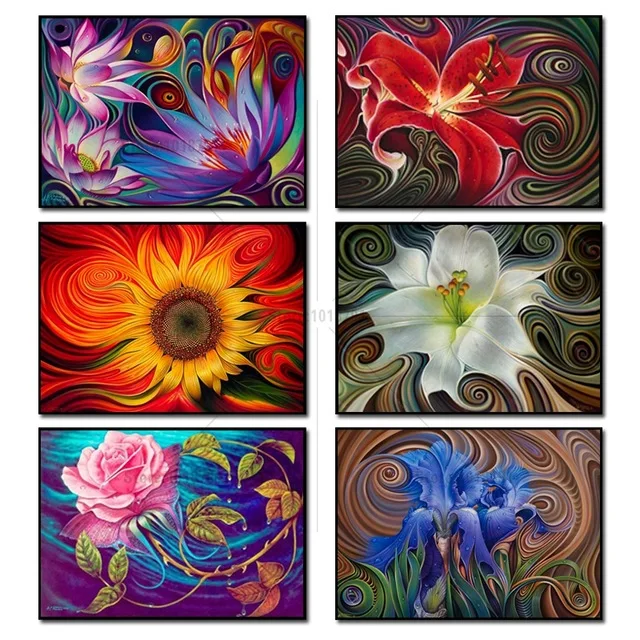 

5D Diamond Painting beautiful flower Cross Stitch Kit s Embroidery DMC Square Drill Mosaic Home Decoration icon