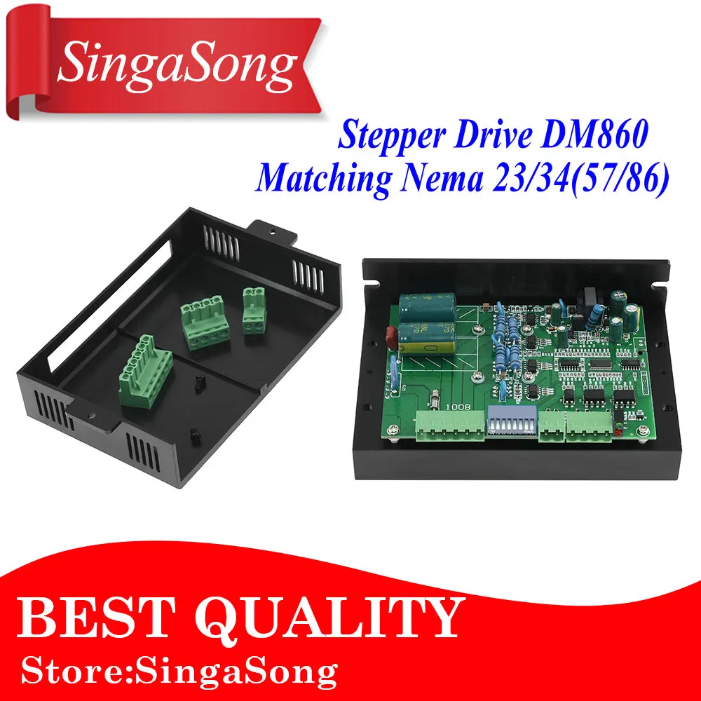 

Stepper motor driver cintroller DM860 microstep motor brushless DC motor shell for 57 86 stepper motor Nema23 Nema34