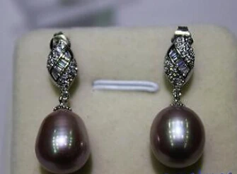 

Miss charm 0000274 Natural purple fresh water pearl Earring 11mm