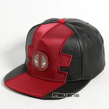 Marvel Дэдпул Snapback cap s крутая модная хип-хоп шляпа для взрослых кожаная бейсболка для мужчин