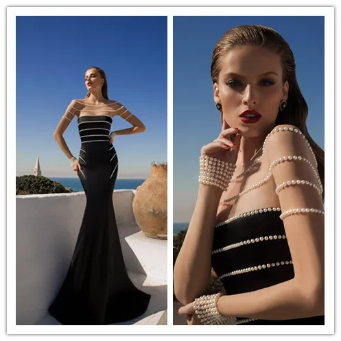 Black Sheer Evening Dress