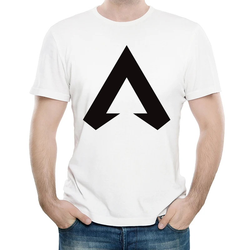 Apex Legends футболка белый цвет Мужская мода короткий рукав Apex Legends логотип футболка Майки футболки Повседневная игра футболка