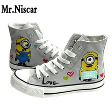 Despicable Me Graffiti Casual Shoes Men Cartoon Character Minions Valentine Couple Shoe Cute Minion Four Seasons Shoes