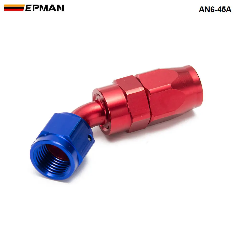 10pcs /set 45 Degree AN6 Aluminum Oil cooler Hose Fitting Fuel Push On