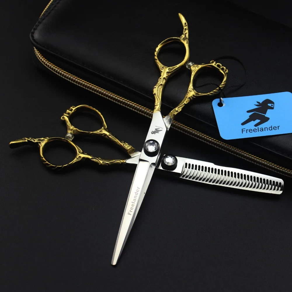 

6 in. MAYA Handle Professional Hair Scissors set ,Straight & Thinning scissors set, barber shears