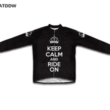 Сохранять спокойствие и ездить на зимние Термальность флис Велосипедная форма зима велосипед Велосипедный Спорт флис Велоспорт Джерси 10 цветов Высокое качество
