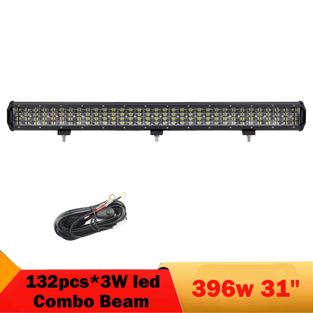 

31'' LED Light Bar 396W Led Off Road Driving Lights Car Truck Tractor Trailer Pickup 4WD 4x4 SUV ATV Boat 12V 24V LED Work Light