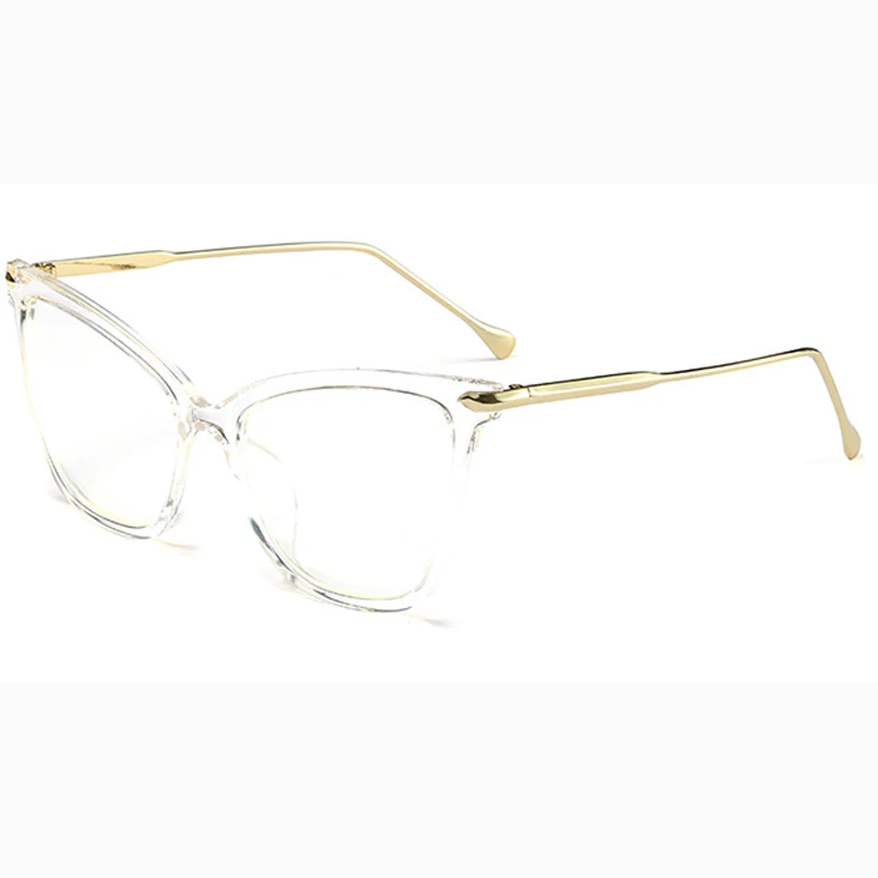 SOZOTU, оправа для очков, женские компьютерные оптические очки по рецепту, оправа для очков в стиле кошачьи глаза, женские прозрачные линзы YQ539 - Цвет оправы: YQ539 C05