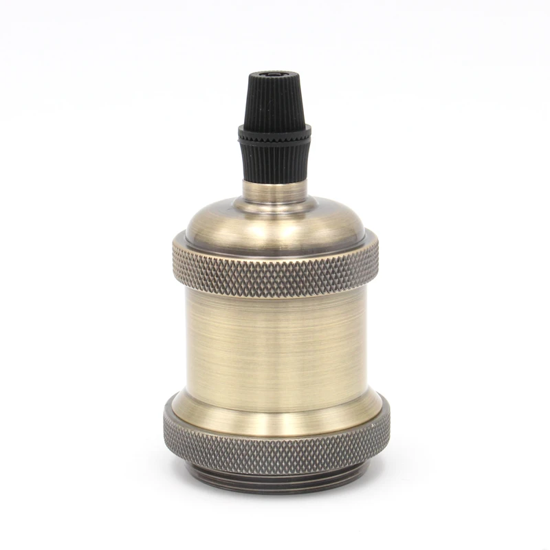E27 Vintage Bulb Lamp Socket Retro Light Fittings Metal Threaded Lamp Holder Portalamparas
