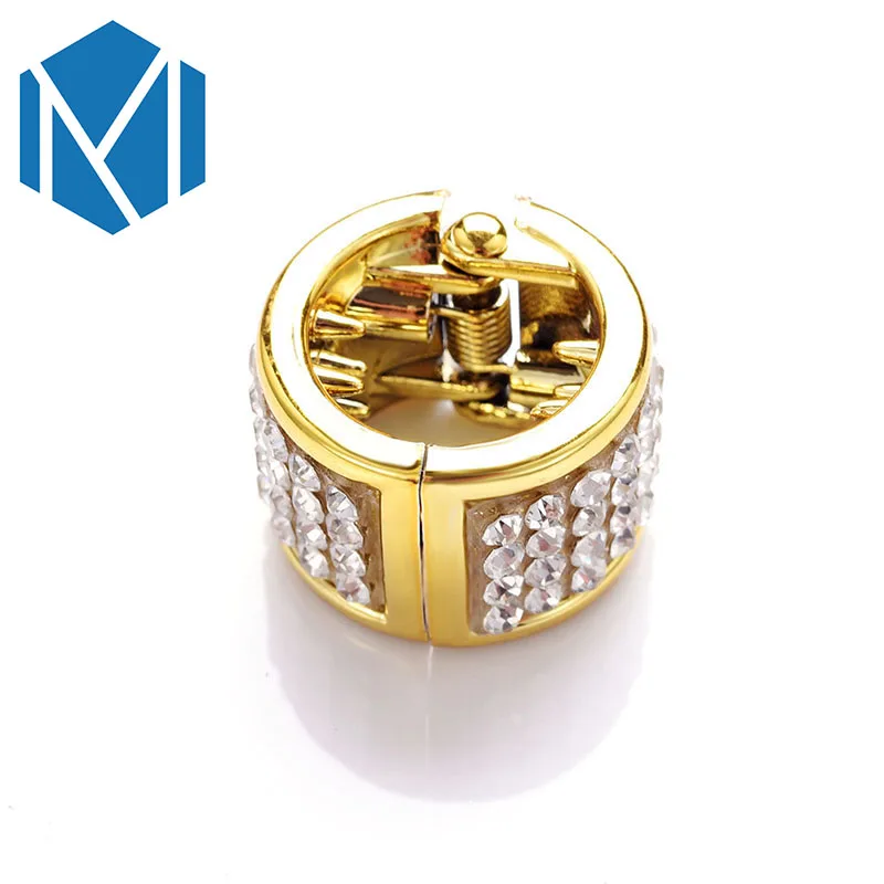 

M MISM New Chic Style Girls' Ponytail Holder Hair Ring Women Hair Accessories Rhinestone Decoration Punk Round Headdress
