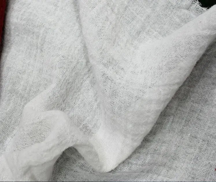 M312 Washed Crinkle Plain Cotton Linen 55 linen 45 cotton fabric 130