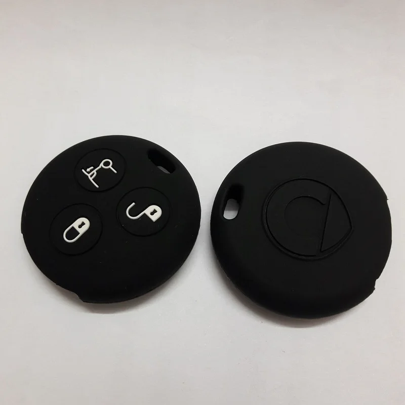 3 кнопки резиновые силиконовый чехол для ключей для Mercedes Smart City родстер Benz Fortwo Key Holder Обложка