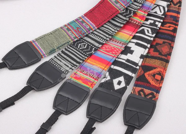 1 Pezzo Vintage Color Hippie Style Camera Neck Tracolla Cintura In Cotone Resistente Per Canon Nikon Pentax Sony Slr Dslr