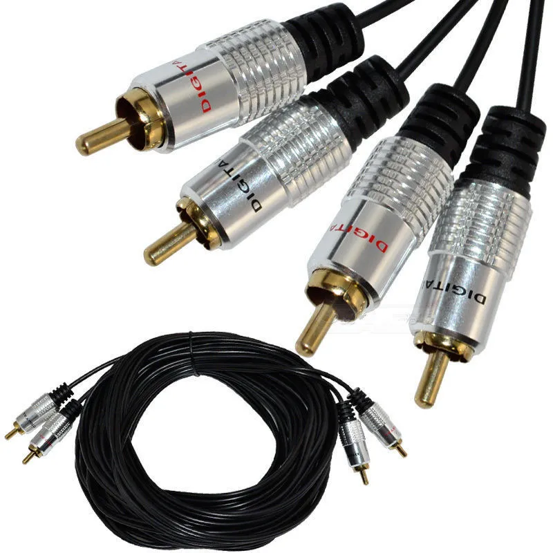 5 m aluminum double lotus line 2RCA red white two to audio | Обустройство дома