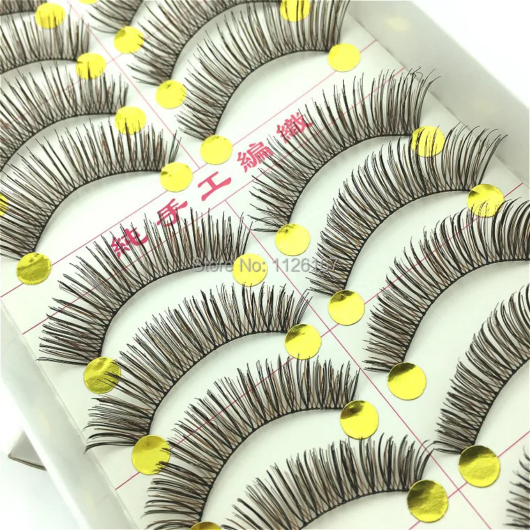 

Very Beautiful Eyelashes 10 Pairs/Lot Winged Beauty Supplies Eyelashes Individual False Eyelashes NOT Include Glue For Lashes