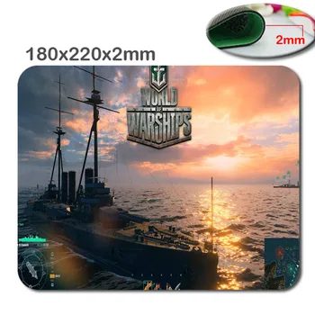 

180mmx220mmx2mm HD 3D fast Print Non-slip world of warship Choose custom gaming mouse The fashion design Mouse Pad Mousepad