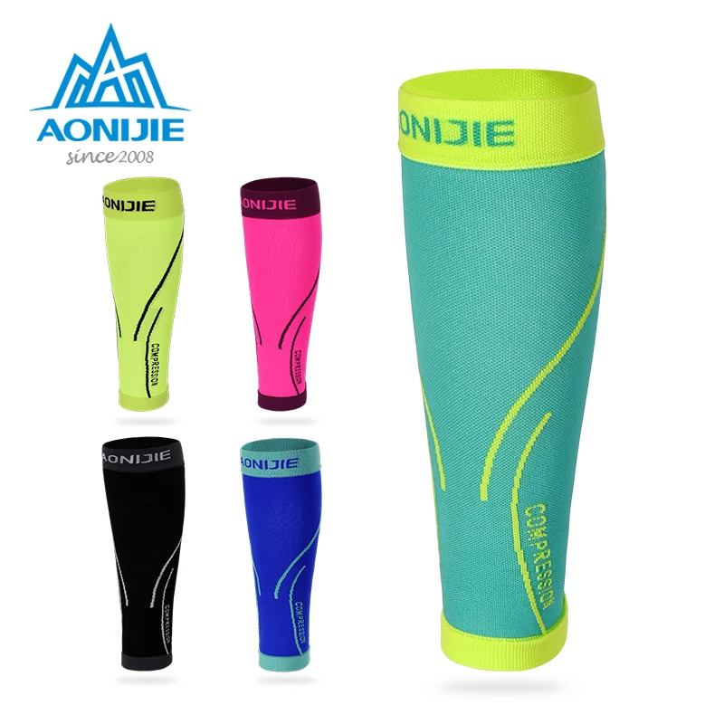 AONIJIE Sports Calf Compression Leg Sleeves Socks Shin Splint Support Relief For Running Jogging Marathon Hiking Unisex |